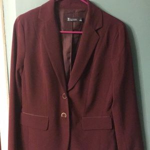 New York & Co blazer burgundy